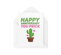 Tongue in Peach Divertidas tarjetas de aniversario - Tarjetas de humor para adultos - Happy Anniversary You Pr*ck - Tarjetas de juego de palabras - Tarjetas de marido - Tarjetas de esposa - CBH2020