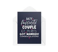 Tongue in Peach Divertidas tarjetas de boda - My Favourite Couple Of Tw*ts - Tarjetas de recién casados - Pareja feliz - Tarjeta de boda - Tarjetas de mejor amiga - CBH1569