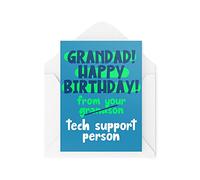 Tongue in Peach Divertidas tarjetas de felicitación novedosas | Feliz cumpleaños de tu nieto | Cumpleaños abuelo abuelo bromas mejor amigo broma divertida | CBH1252