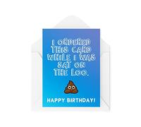 Tongue in Peach Divertidas tarjetas de felicitación novedosas | He ordenado esta tarjeta mientras estaba en el baño | Cumpleaños padre mejor amigo broma divertida | CBH1257