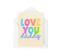 Tongue in Peach Divertidas tarjetas de felicitación novedosas | Love You Daddy | Cumpleaños Padre Padre Papá Papá Pensando en ti Bromas Bromas Divertidas | CBH1307