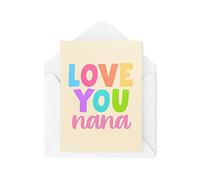 Tongue in Peach Divertidas tarjetas de felicitación novedosas | Love You Nana | Cumpleaños Día de la Madre abuela Nana abuelos bromas bromas divertida | CBH1285
