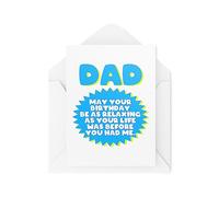 Tongue in Peach Divertidas tarjetas para papá - May Your Day Be As Relaxing As Your Life Before Me - Tarjetas de cumpleaños para papá - Divertidas tarjetas para papá - Bromas para papá - CBH1687