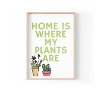 Tongue in Peach Impresión con cita divertida | impresiones para el hogar | El hogar está donde están mis plantas | Arte estético de pared de mamá naturaleza | A4 A3 A5 * Marco no incluido* - PBH167