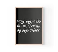 Tongue in Peach Impresión con cita divertida, impresiones para el hogar, May My Wifi Be As Strong As My Coffee | Arte de pared con cita de oficina, A4 A3 A5 * Marco no incluido* - PBH130
