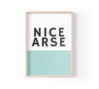 Tongue in Peach Impresión divertida con cita | impresiones para el hogar | bonito culo | arte estético de pared de baño, humor descarado | A4 A3 A5 * marco no incluido* - PBH168