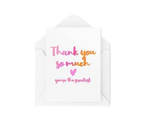 Tongue in Peach Tarjetas de agradecimiento | Muchas gracias eres el mejor | Favorecer gracias a los mejores amigos Compañeros agradecidos Amabilidad | CBH989