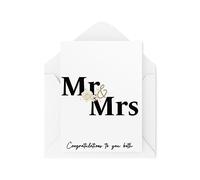 Tongue in Peach Tarjetas de boda para marido y esposa, tarjetas de recién casados, tarjetas de felicitaciones, tarjetas de matrimonio, CBH1790