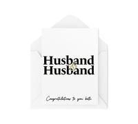 Tongue in Peach Tarjetas de boda para parejas homosexuales, tarjetas de recién casados, marido y marido, tarjeta de boda, tarjetas de felicitación, tarjetas de matrimonio gay CBH1795