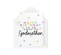 Tongue in Peach Tarjetas de madrina - Tarjeta de cumpleaños para padrino - Tarjeta de cumpleaños - Dios madre - Dios padre - Tarjeta de cumpleaños - CBH1435