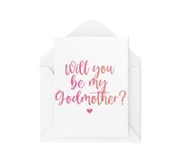 Tongue in Peach Tarjetas de madrina - Will You Be My Godmother - Tarjeta de propuesta de padrino - Be My Godparent - Tarjeta de bautizo - CBH2019