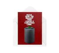 Tongue in Peach Tarjetas de Navidad divertidas - Altavoz inteligente más grande Tw*t I Know - Feliz Navidad - Tarjetas de Navidad humorísticas para adultos - Tarjeta de Navidad única - CBH1892