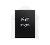 Tongue in Peach Tarjetas divertidas para parejas, marido esposa tarjeta, You A Bit Of A Psycho, for Her for Him I Love You Anniversary romántico regalo de San Valentín CBH455