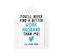 Tongue in Peach Tarjetas divertidas | You Never Find A Better Work Marband Card | For Her Him Colleague Broma Nueva Oficina de Trabajo Banter Miss You | CBH605