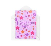 Tongue in Peach Tarjetas para el Día de la Madre - I Love You Mum - Tarjetas para mamá - Tarjeta de Felicitación de Cumpleaños - Apreciación de mamá - Tarjetas de mamá - Cumpleaños de mamá - CBH1586