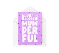 Tongue in Peach Tarjetas para el día de la madre - You Are Mum-Der-Ful - Tarjetas para mamá - Tarjeta para madrastra - Tarjeta de agradecimiento para mamá - CBH1579