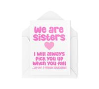 Tongue in Peach Tarjetas para hermanas - Tarjetas divertidas para hermanas - Tarjetas de cumpleaños para hermanas - Tarjetas divertidas para hermanos - CBH1988