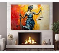 TONGYINLI Cuadro abstracto de la Dama de la Justicia, mural decorativo para despacho de abogados, pósteres e impresiones sobre justicia, lienzo de justicia (60 x 80 cm/sin marco)