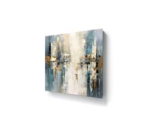 TONGYINLI Cuadro abstracto sobre lienzo: Arte mural moderno de gran formato en tonos neutros, pósteres y láminas nórdicas para salón, mural estético para el hogar (20x20cm/sin marco)