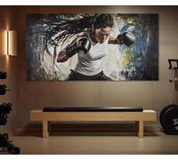 TONGYINLI Cuadro de boxeo para pared, impresiones de entrenador de boxeo, lienzo de boxeo, pósteres inspiradores para sala de estar, decoración de pared para el hogar (80 x 160 cm/marco interior)