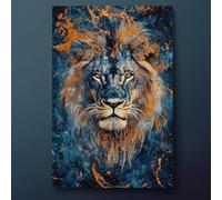 TONGYINLI Lienzo abstracto de león para pared, pósteres e impresiones, retratos de animales, para sala de estar, decoración del hogar, marco de 70 x 100 cm.