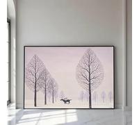 TONGYINLI Pintura clásica de René Magritte, pósteres y láminas surrealistas de caballos, pintura minimalista de paisajes, lienzo grande para pared (50x75cm/marco interno)