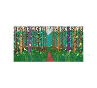 TONGYINLI Póster de David Hockney La llegada de la primavera, paisaje, obra de arte, impresiones, lienzo de marea verde, arte de pared, imágenes, decoración del hogar, 70 x 140 cm, sin marco