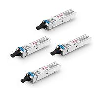 Tongyu SFP LC Módulo 1000Base 1310nm/1550nm 20km Solo transceptor LC para Cisco, Ubiquiti UF-SM-1G, Netgear, Mikrotik, otros interruptores abiertos 4 PC