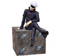 Tongyundacheng Anime Personaje Prison Realm Gojo Satoru Figura Sentado Pose Gojo Anime Estatua PVC Modelo Decoración de Escritorio Colección Regalos para Fans