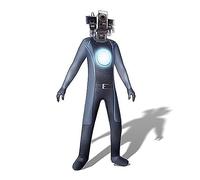 Tongyundacheng Disfraz de Toilet para niños y adultos, traje de Titán Speakerman TV Man Cameraman Cosplay traje de Halloween con la cabeza