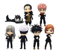 Tongyundacheng Juego de 7 Figuras de Suguru Geto y Satoru Gojo Mini Figuras de Anime Itadori Sukuna Mahito Modelo decoración para Tartas 3-9 cm