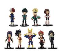 Tongyundacheng Juego de 9 figuras de anime My Hero Academia de 6,5 a 10,5 cm - Todoroki Shoto Bakugou Katsuki Midoriya Izuku modelo figuritas coleccionables adornos para el hogar