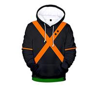 Tongyundacheng My Hero Academia - Sudadera con capucha MHA Midoriya Izuku Todoroki Shoto para cosplay, disfraz de manga larga, sudadera con capucha para niñas, niños, mujeres y hombres