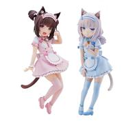 Tongyundacheng Nekopara Figuras de 18 cm, Chocola y Vainilla, figura de acción de anime, personajes de estilo sirvienta, coleccionables, decoración de escritorio, regalos
