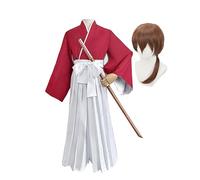 Tongyundacheng Rurouni Kenshin - Disfraz de himura Kenshin para cosplay, kimono, uniforme completo para Halloween