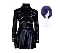 Tongyundacheng Tokyo Ghoul Disfraz Kirishima Touka Cosplay Disfraz Negro Uniforme Vestido Mujeres Conjuntos Completo para Halloween Fiesta