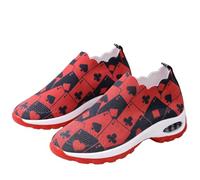 Tongyusm Mujeres Impresas Slip-On de Punto calcetín Zapatillas de Deporte con gráfico bajo-Top Ligero Fresco de Punto Puro Zapato de Caminar Zapatos para el Trabajo Desplazamiento Ocio Diario