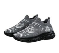Tongyusm Mujeres Impresas Slip-On de Punto calcetín Zapatillas de Deporte con gráfico bajo-Top Ligero Fresco de Punto Puro Zapato de Caminar Zapatos para el Trabajo Desplazamiento Ocio Diario