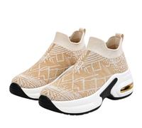 Tongyusm Mujeres Impresas Slip-On de Punto calcetín Zapatillas de Deporte con gráfico bajo-Top Ligero Fresco de Punto Puro Zapato de Caminar Zapatos para el Trabajo Desplazamiento Ocio Diario