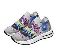 Tongyusm Mujeres Impresas Slip-On de Punto calcetín Zapatillas de Deporte con gráfico bajo-Top Ligero Fresco de Punto Puro Zapato de Caminar Zapatos para el Trabajo Desplazamiento Ocio Diario