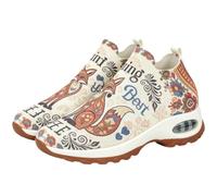 Tongyusm Mujeres Impresas Slip-On de Punto calcetín Zapatillas de Deporte con gráfico bajo-Top Ligero Fresco de Punto Puro Zapato de Caminar Zapatos para el Trabajo Desplazamiento Ocio Diario