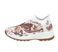 Tongyusm Mujeres Impresas Slip-On de Punto calcetín Zapatillas de Deporte con gráfico bajo-Top Ligero Fresco de Punto Puro Zapato de Caminar Zapatos para el Trabajo Desplazamiento Ocio Diario