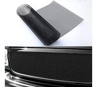Tongze Malla metálica negra universal de 47 x 16 pulgadas: aleación de aluminio de 3 x 6 mm, malla de parrilla de coche con agujero rómbico para rejilla delantera