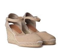 TONI PONS Alpargata de cuña para mujer en lino y algodón - PIPER-GY - Tostado, 40 EU