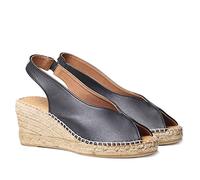 TONI PONS Alpargata para Mujer en Piel - Laila-P - Negro, 39 EU