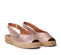 TONI PONS Alpargata Peep Toe de Mujer en Piel Brillante - Erica-AS - Nude, 40 EU