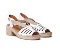 TONI PONS Alpargata Yute Piel con Elasticos Cosido Artesanal Mujer Blanca para: Mujer Color: Blanco Talla: 37