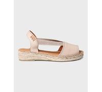 Toni Pons Alpargatas de cuña de mujer de piel con elásticos. Beige 39