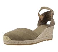 TONI PONS - Alpargatas de Cuña Mujer Clara - Lona de Algodón - Cuña 6 cm - Caqui - Textil para: Mujer Color: Caqui Talla: 38