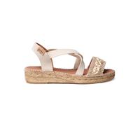 Toni Pons Alpargatas planas de mujer de tejido con elásticos. Natural 39